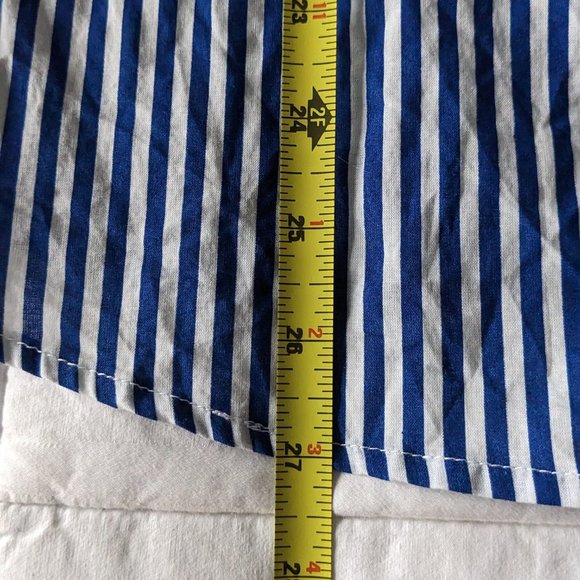 Women's 1X Striped Blouse Puffy Sleeves - Picture 12 of 14